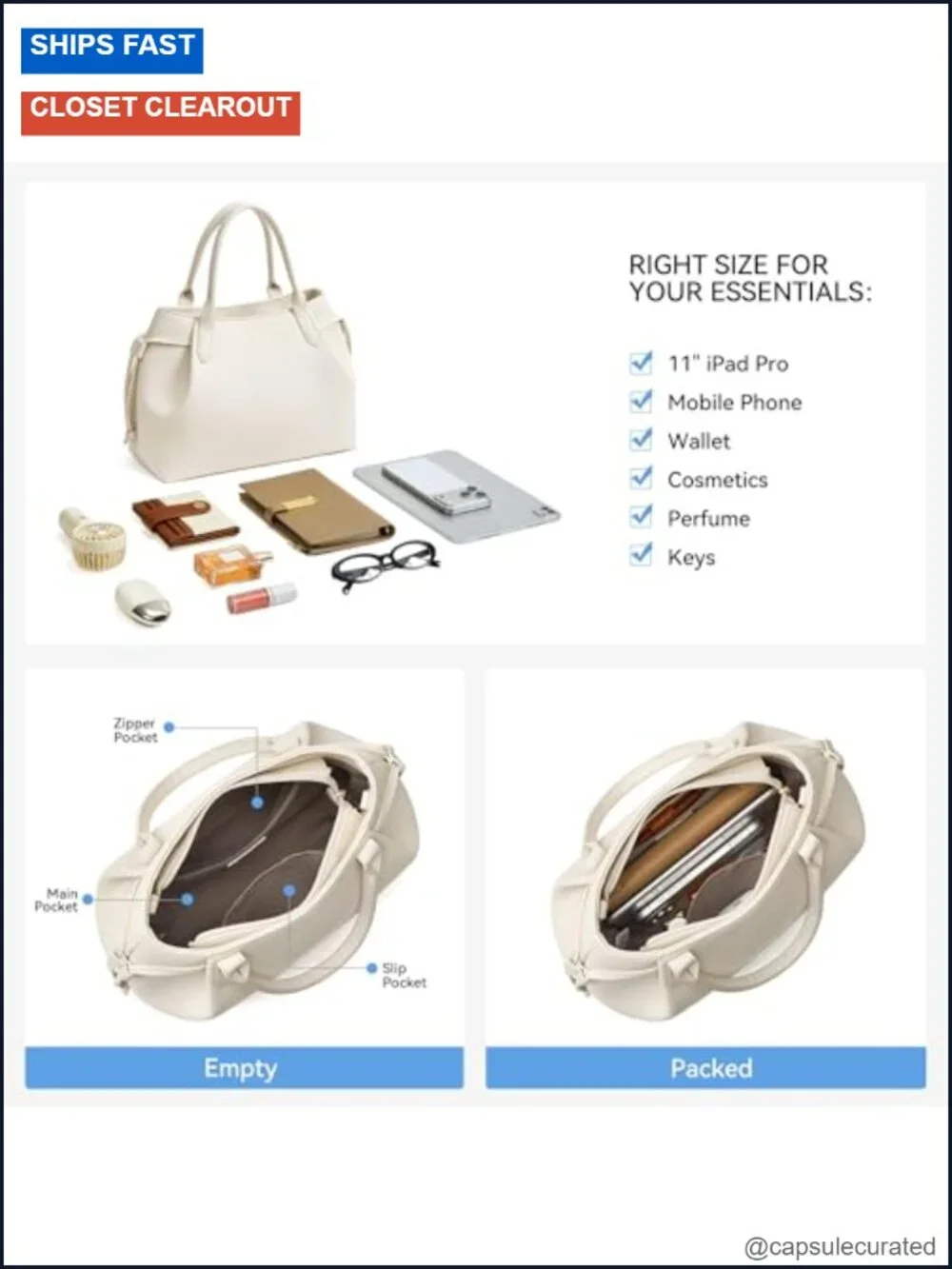 Vegan Leather Satchel Tote Bag with Detachable Silk Scarf